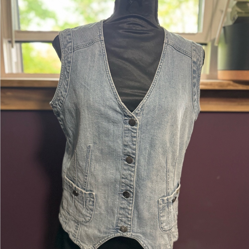 Woolrich Light Blue Denim Vest